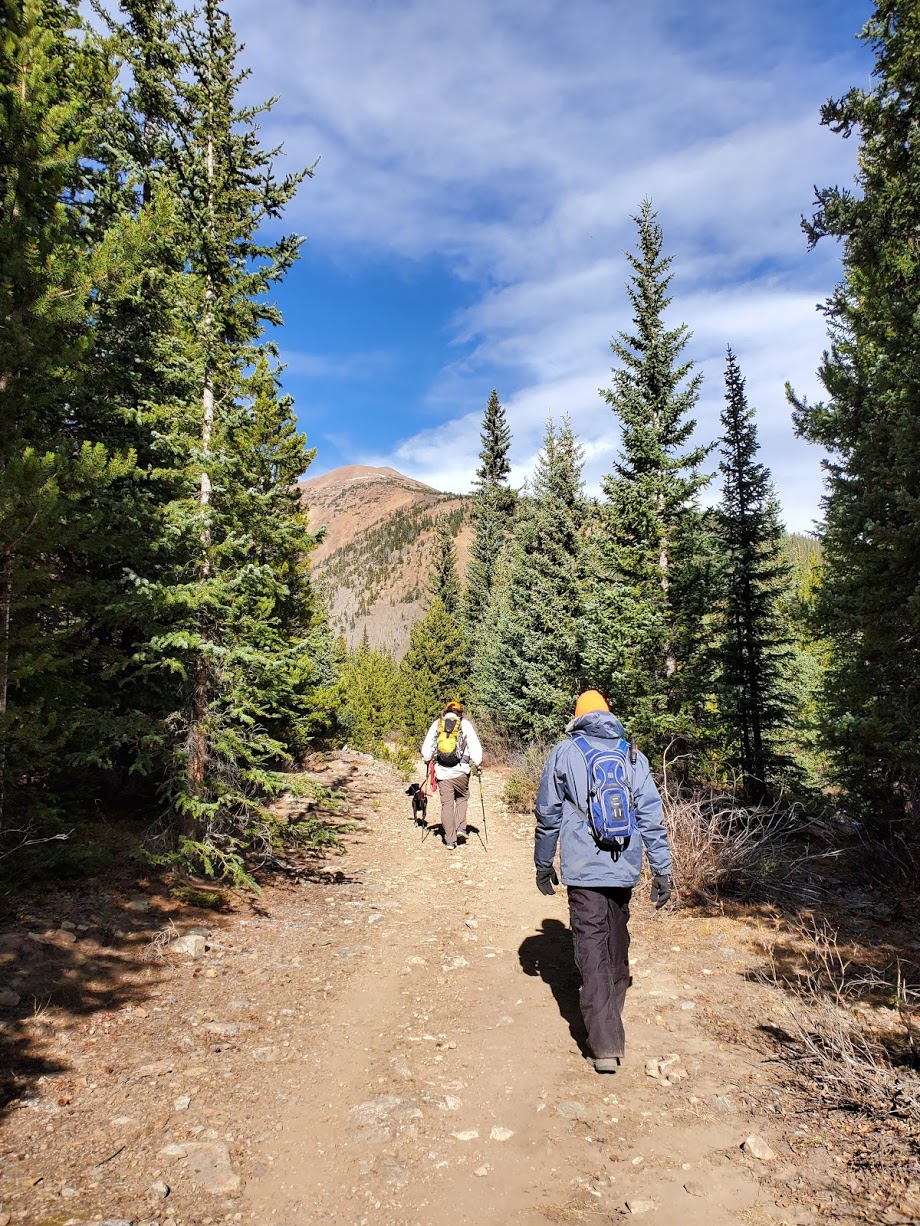 Heading up the trail.